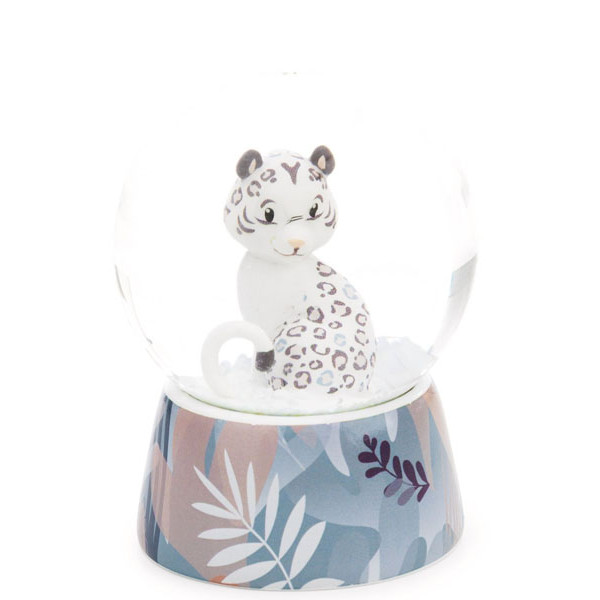 Staklena kugla SNEŽNI LEOPARD 6,5cm 