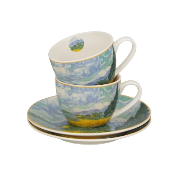 Dve šolje za espresso VAN GOGH - WHEAT FIELD 110 ml 