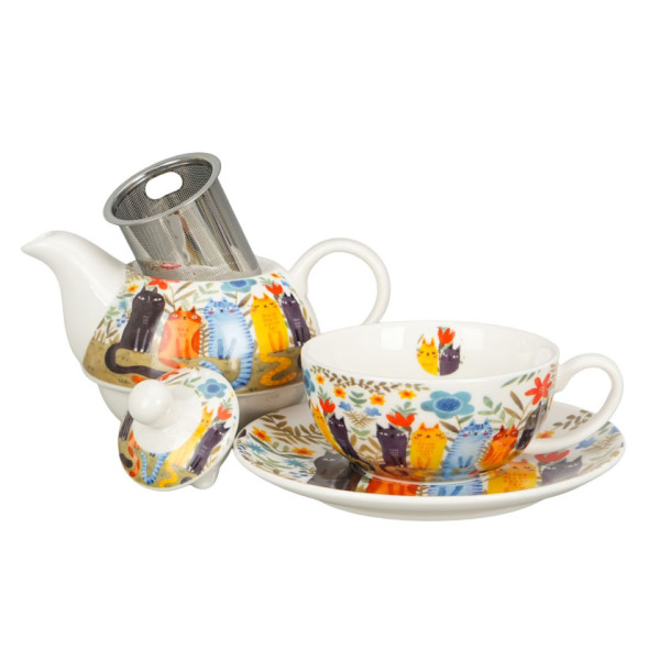 Čajnik sa infuzerom CAT'S WORLD - GARDEN 300ml 