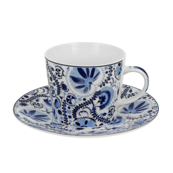 Šolja sa tanjirićem NARESH BLUE 240 ml 