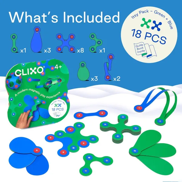 Magnetna igračka ITSY PACK - GREEN/BLUE 