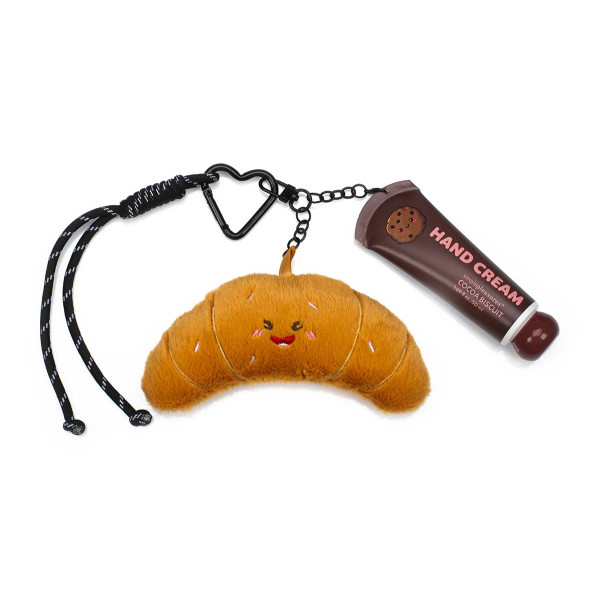 Privezak za ključeve sa kremom za ruke KAWAII Kroasan 