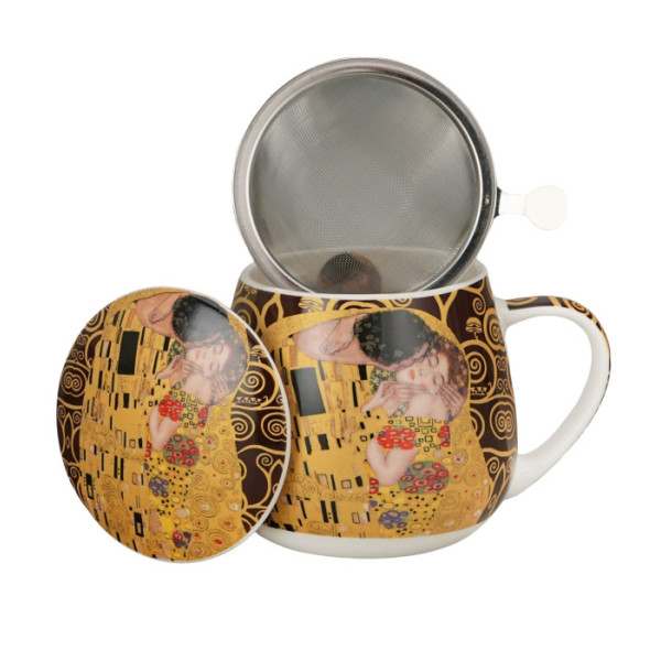 Šolja okrugla 430ml sa infuzerom KLIMT The Kis (Brown) 