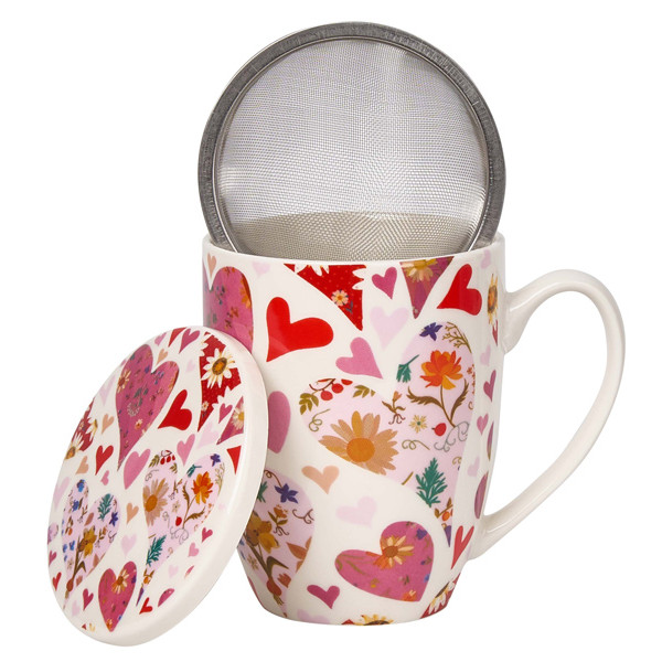 Šolja sa infuzerom ROZE SRCA 