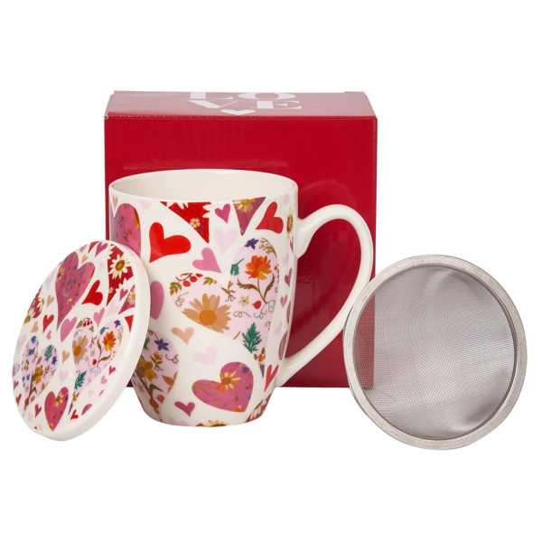 Šolja sa infuzerom ROZE SRCA 