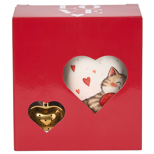 Šolja sa infuzerom u obliku srca MACA SA SRCEM 