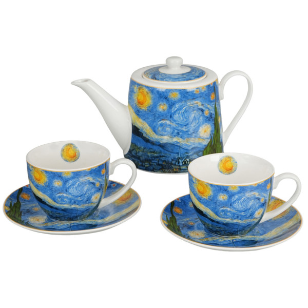 Čajnik sa dve šolje STARRY NIGHT - VAN GOGH 