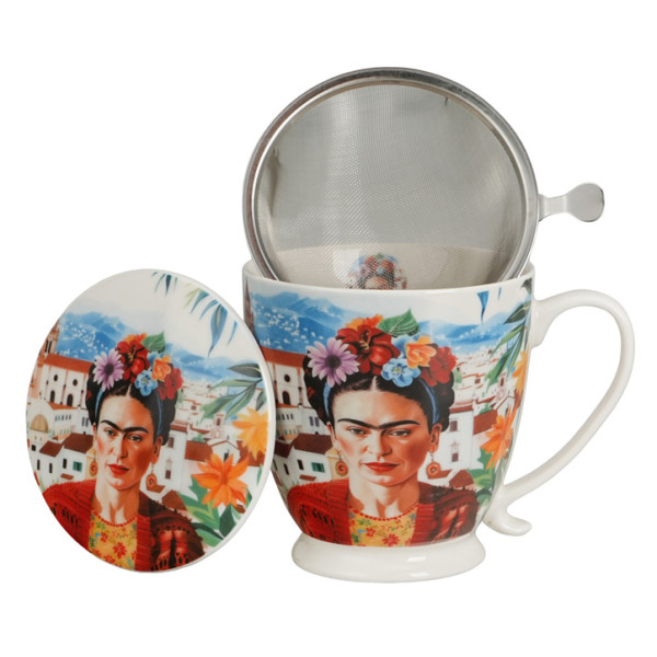 Šolja sa stopicom i infuzerom MEXICAN ART - FRIDA KALO 