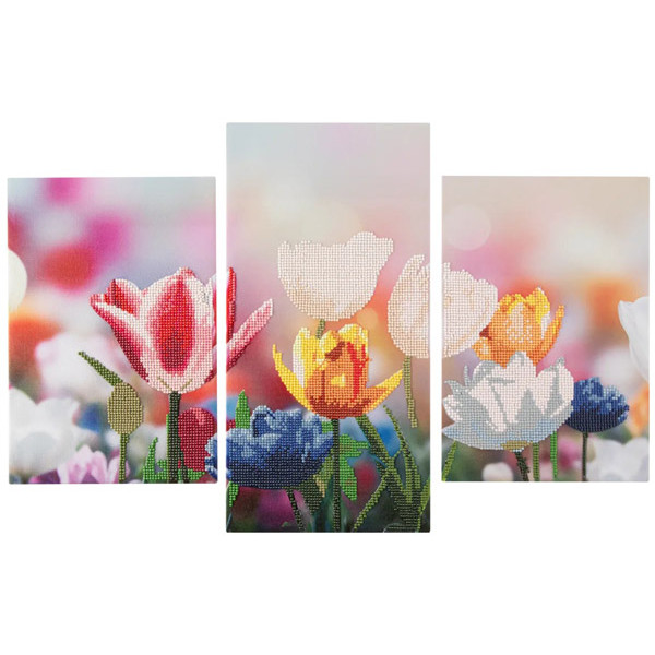 Kreativni set DIAMOND PAINTING TRIPTYCH - CVEĆE 