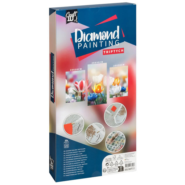 Kreativni set DIAMOND PAINTING TRIPTYCH - CVEĆE 