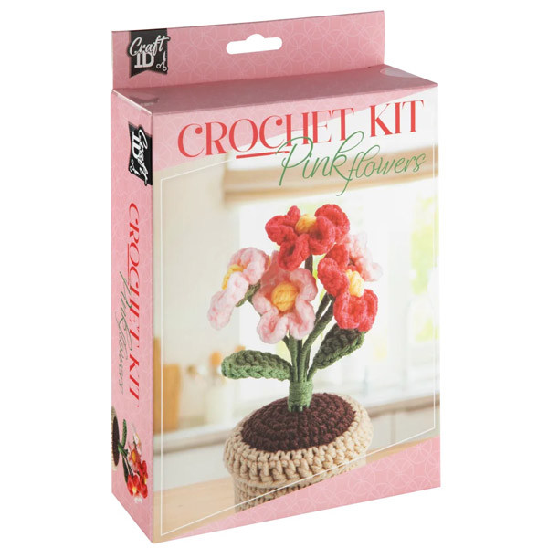 Kreativni set za heklanje ROZE CVEĆE 