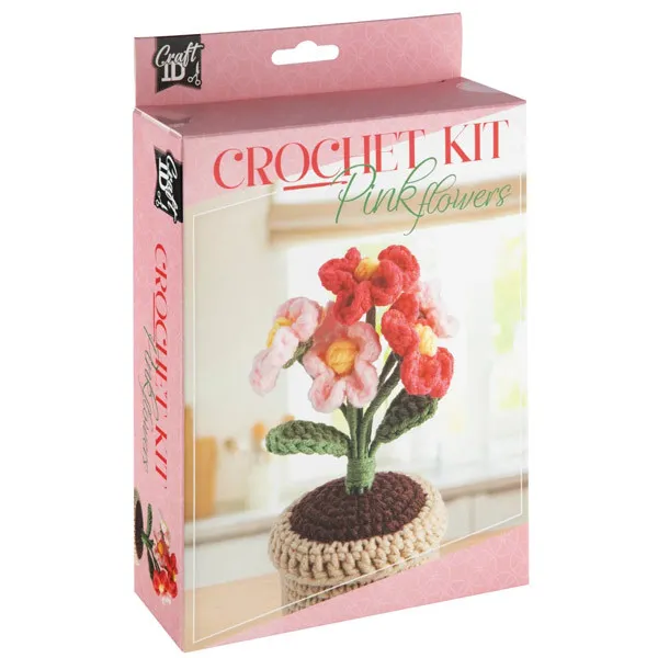 Kreativni set za heklanje ROZE CVEĆE 