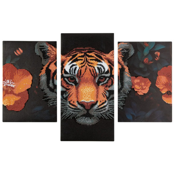 Kreativni set DIAMOND PAINTING TRIPTYCH - TIGAR 