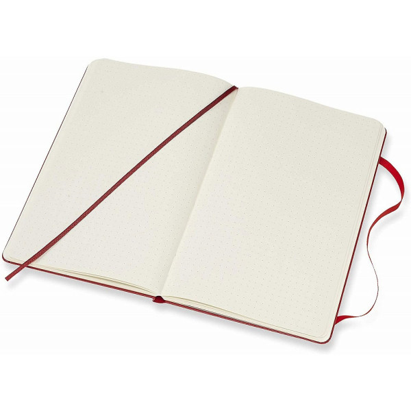 Notes 13x21cm XL MOLESKINE Sapphire red - hard (tačkice) 