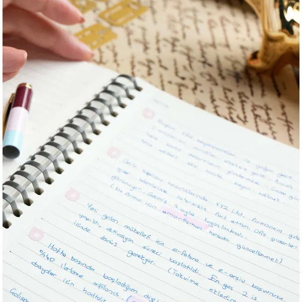 Notes A5 VICTORIA'S JOURNALS Sylicon Grey, na linije 