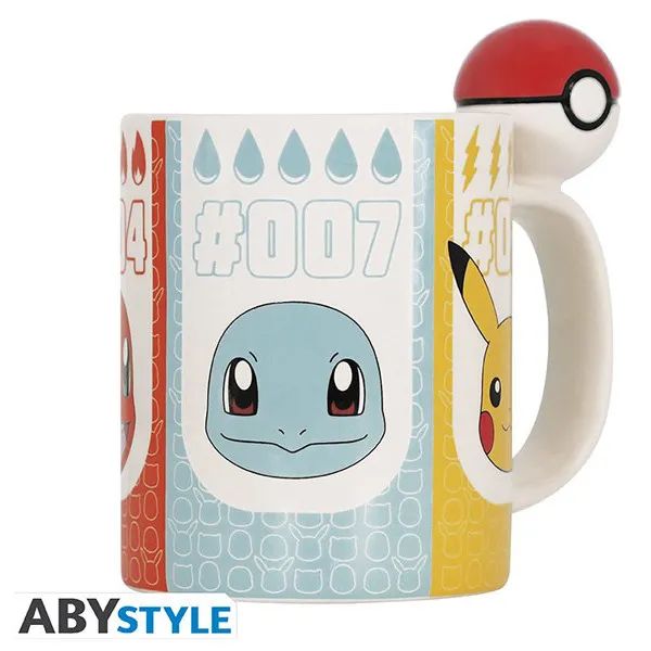 POKEMON šolja sa 3D ručkom POKEBALL 
