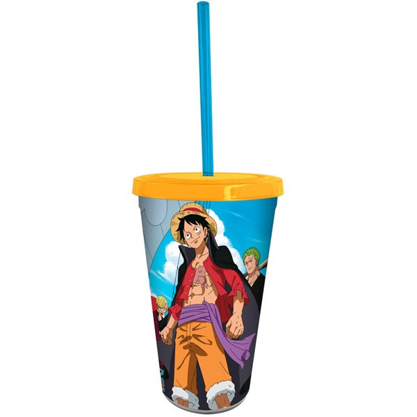 ONE PIECEčaša sa slamkom  WANO 470ml 
