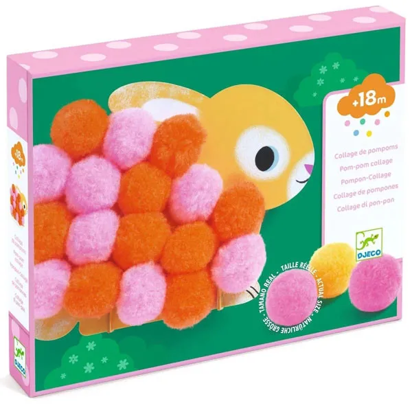 Kreativni se POM POM KOLAŽ - ŽIVOTINJE 