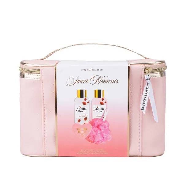 Beauty set SWEET MOMENTS (Mleko za telo, kupka, kuglice i sunđer za kupanje) 