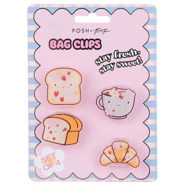 Set četiri štipaljke za kese DORUČAK 