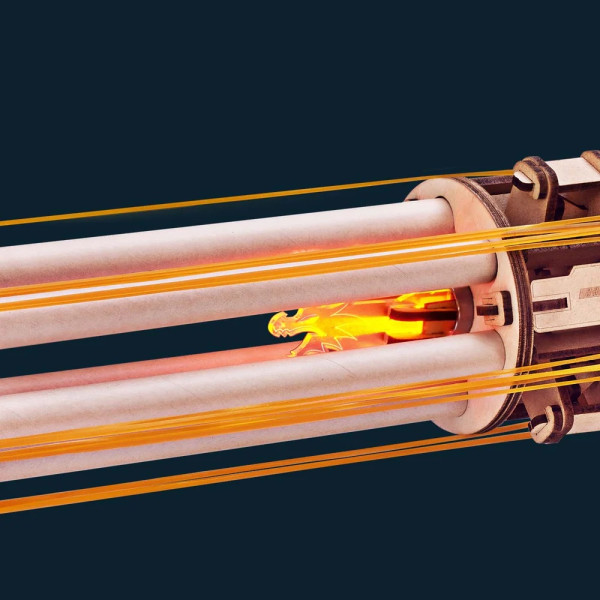 3D drvena slagalica - Barrel Machine Gun 