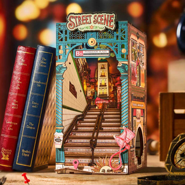 3D puzzle STREET SCENE book nook 25cm 