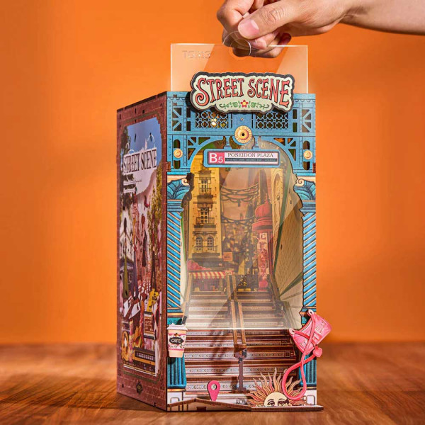 3D puzzle STREET SCENE book nook 25cm 