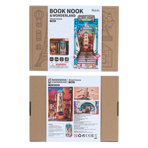 3D puzzle STREET SCENE book nook 25cm 