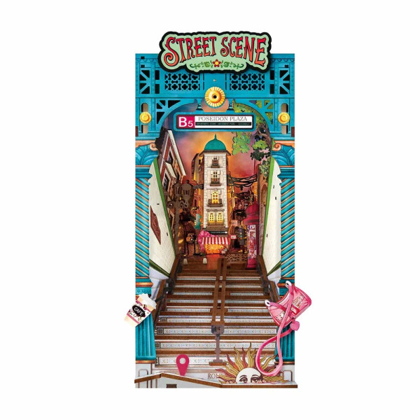 3D puzzle STREET SCENE book nook 25cm 