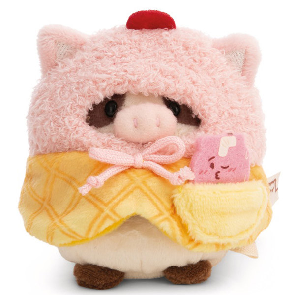 Plišana igračka KRAVA MOONA u kostimu sladoleda 8cm MYMOCHI 