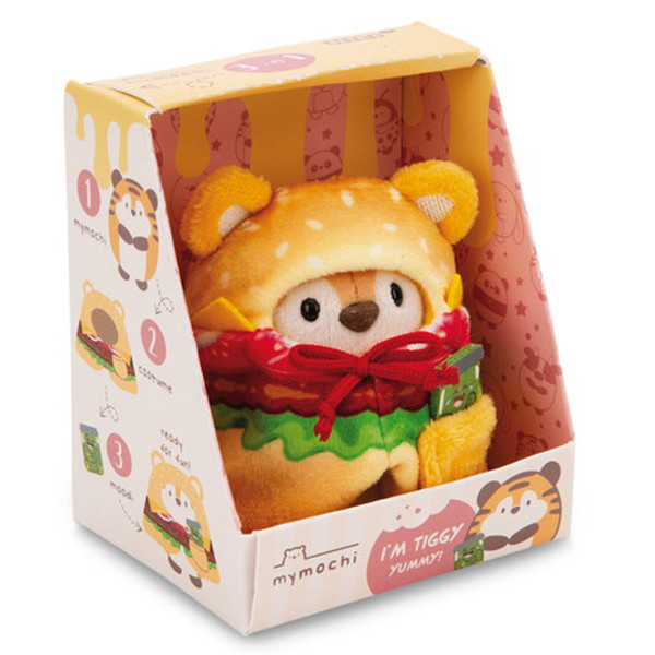 Plišana igračka tigar TIGGY u kostimu hamburgera 8cm MYMOCHI 