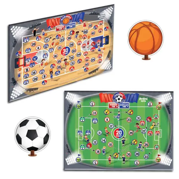 Društvena igra FUDBAL I KOŠARKA KROZ SABIRANJE I ODUZIMANJE 