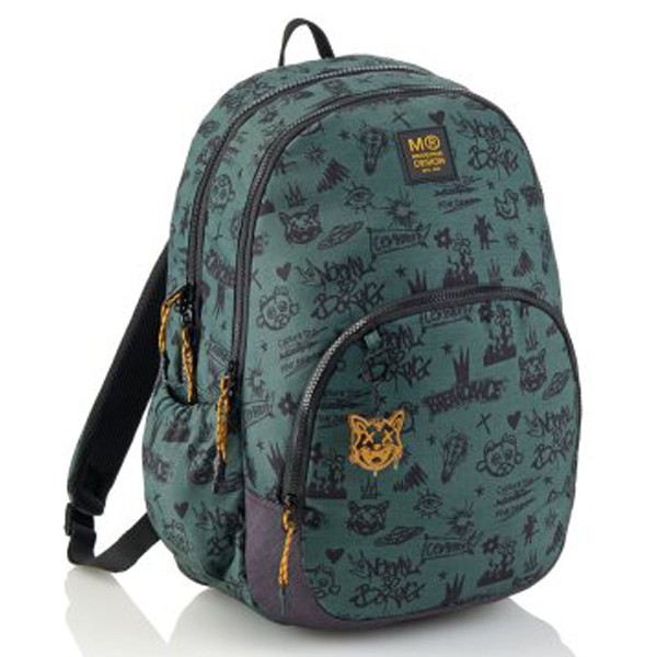 MIQUELRIUS školski ranac NOTBORING GREEN 