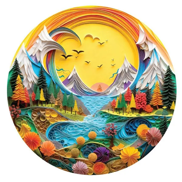 Okrugle puzzle PEJZAŽ 570kom 