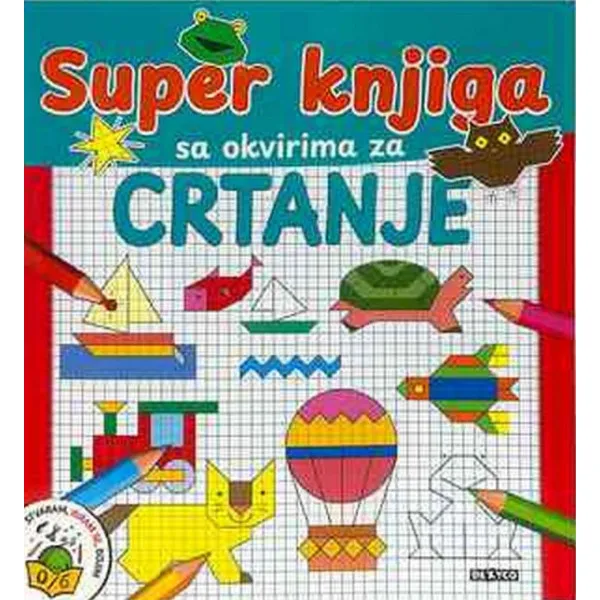 SUPER KNJIGA SA OKVIRIMA ZA CRTANJE 
