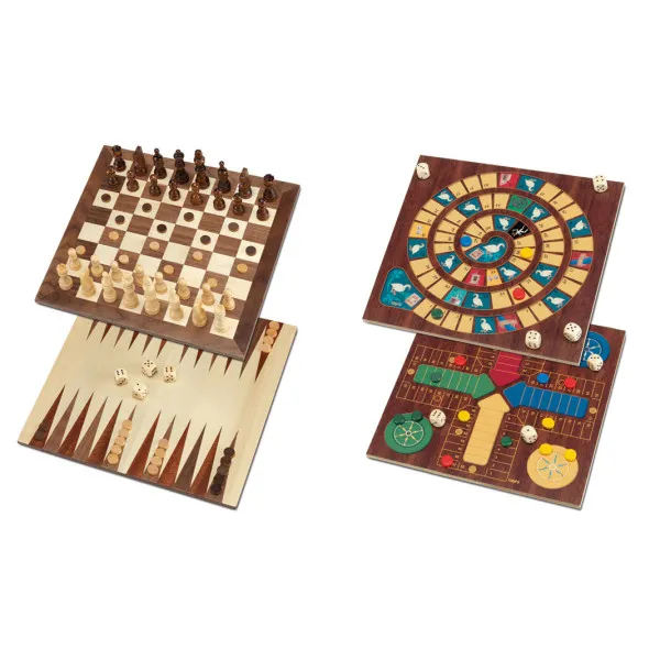 Set društvenih igara 5 u 1 (šah, tavle, dame guske, ne ljuti se čoveče) 