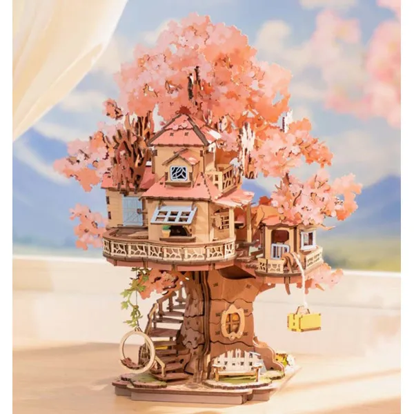 3D puzzle KUĆICA NA DRVETU TREŠNJE 