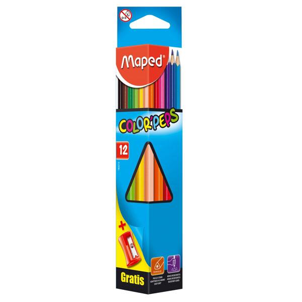 Drvene bojice  MAPED COLOR PEPS + rezač 