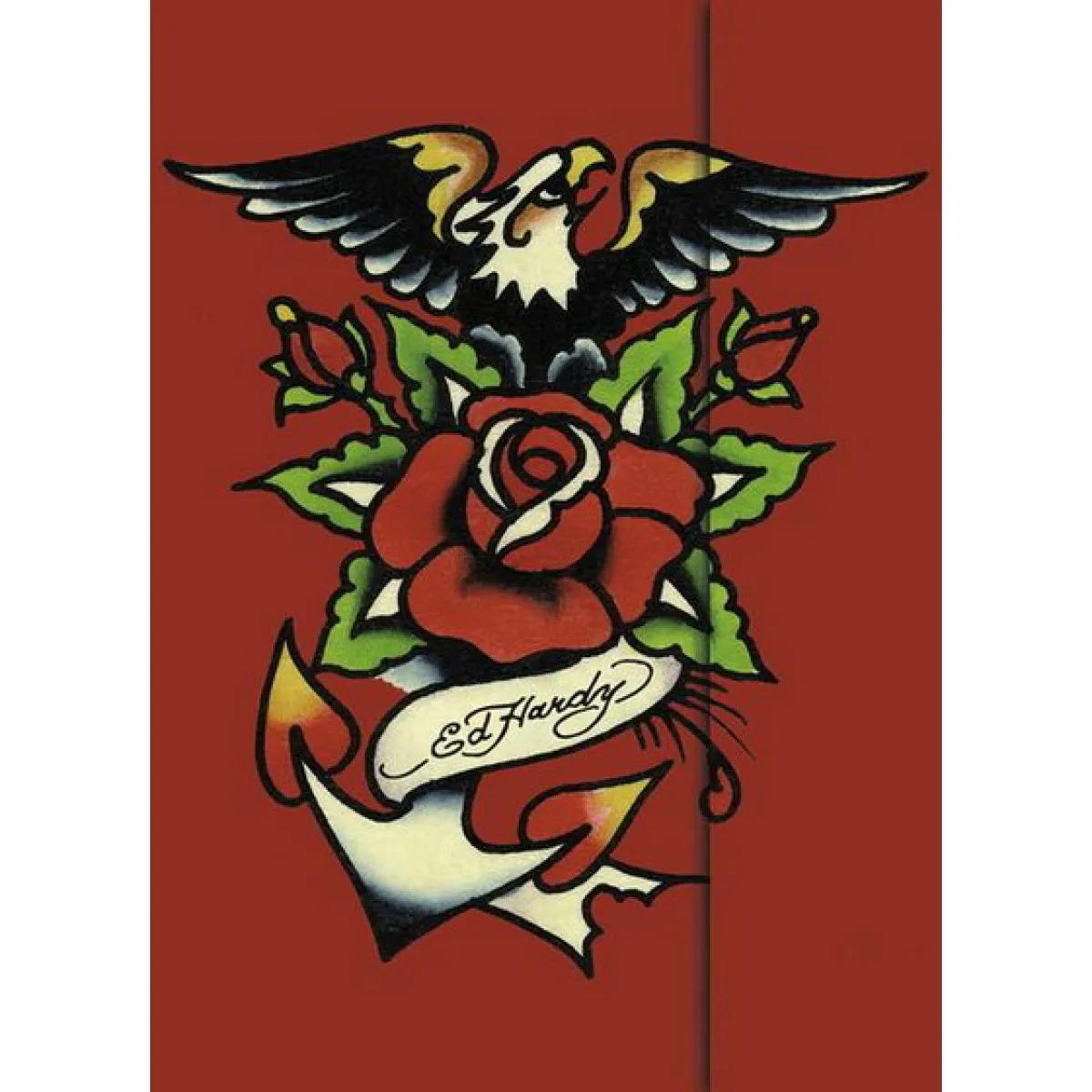 ED HARDY EAGLE MAGNETO BLANK BOOK LARGE 