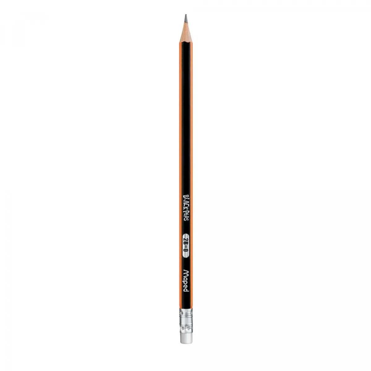 Grafitna olovka sa gumicom MAPED BLACK PEPS 2B 