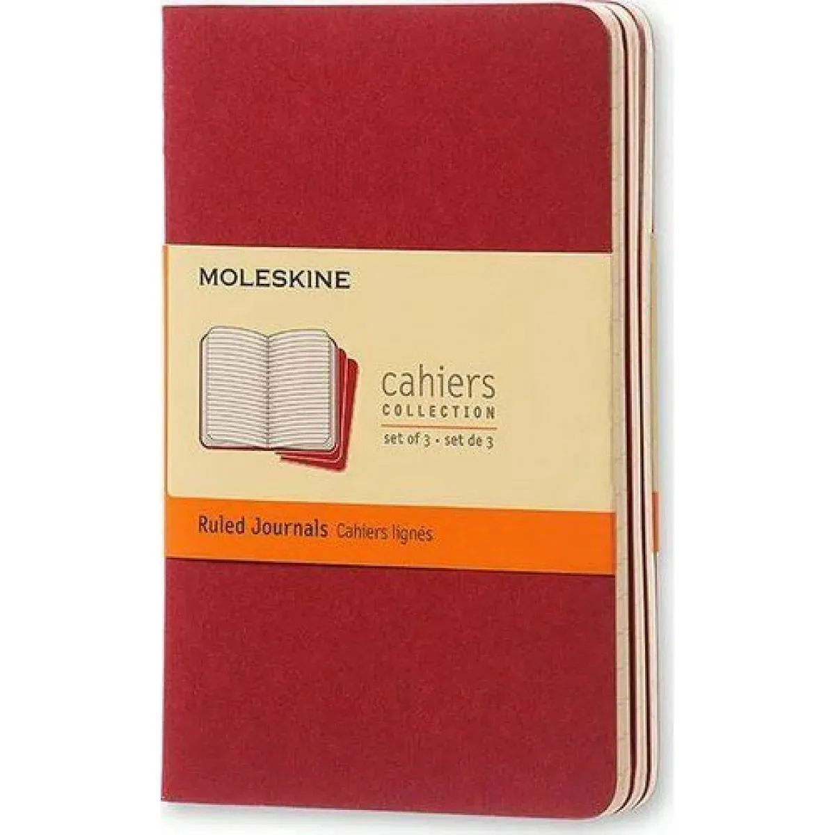 Planer MOLESKINE Set od 3, tamno crvena 