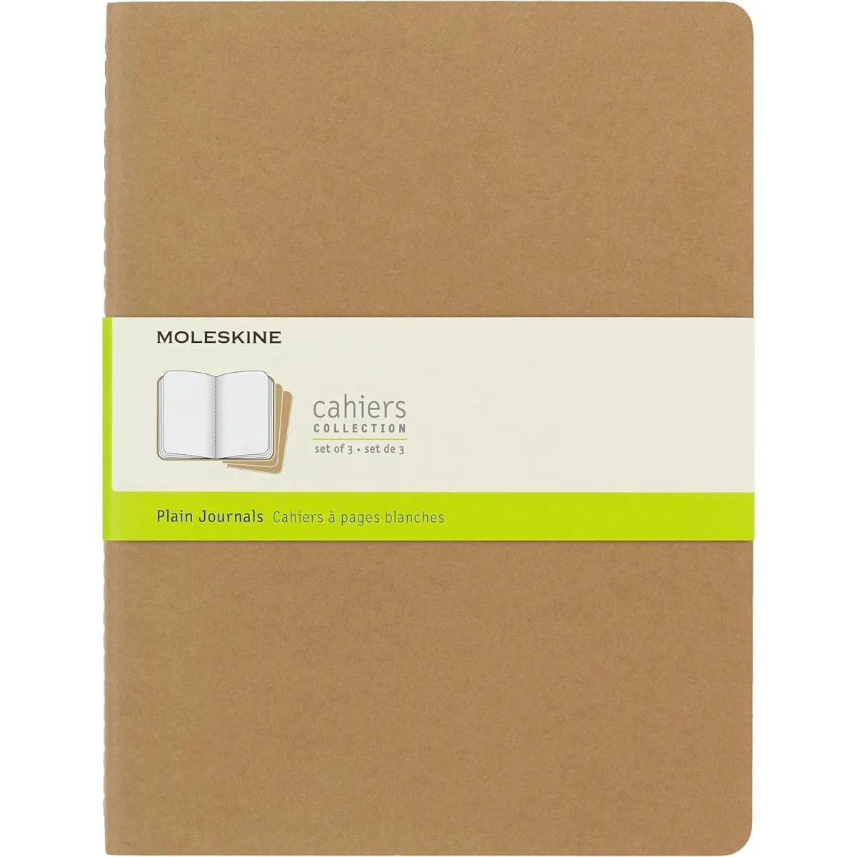 Set od 3 notesa 19x25cm MOLESKINE BROWN - prazni listovi 