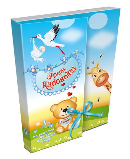 DEČACI RADOSNICA ALBUM OMOT SA VEZICOM + KESA 