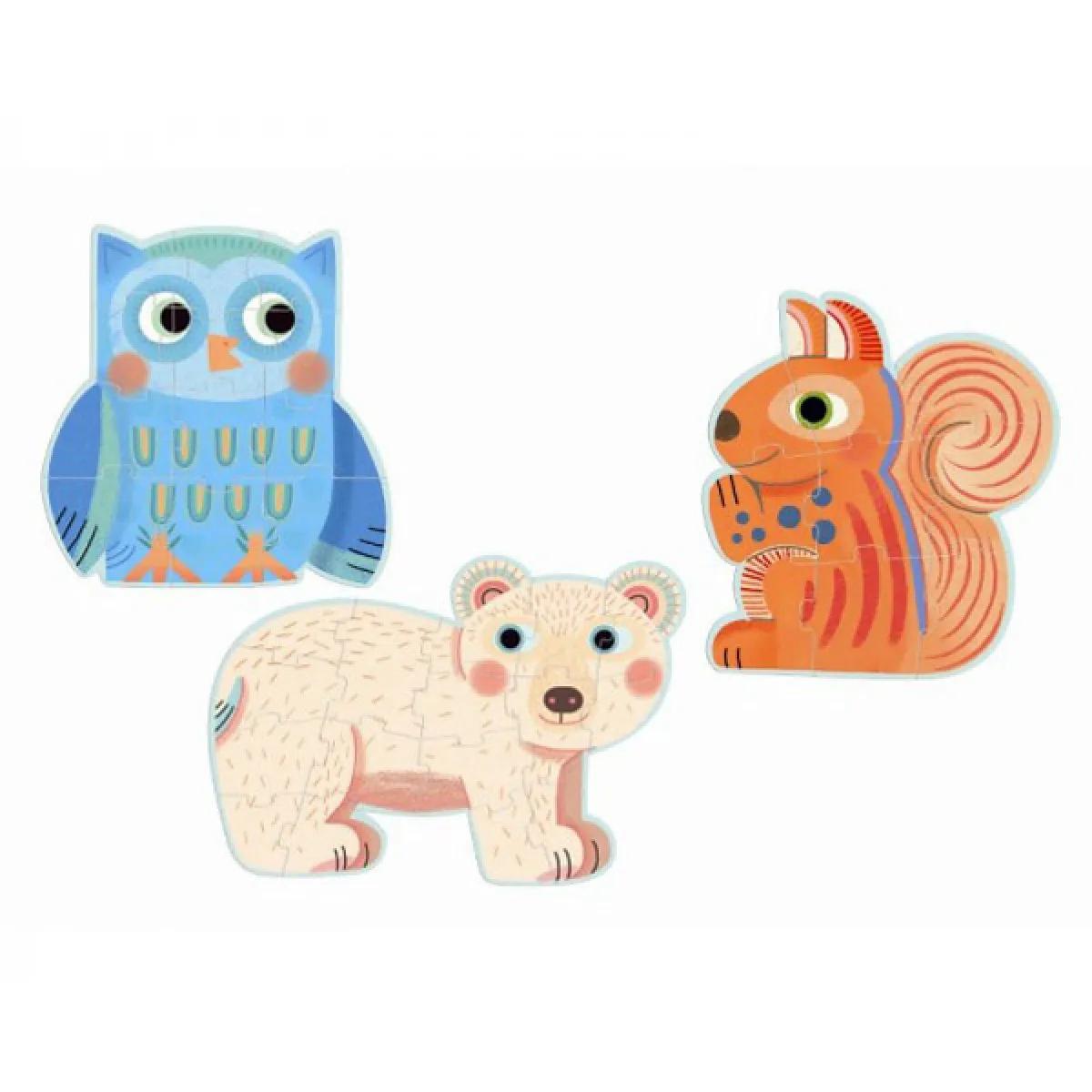 PUZZLE EVOLUTIF IN THE FOREST 9 12 16 PCS 