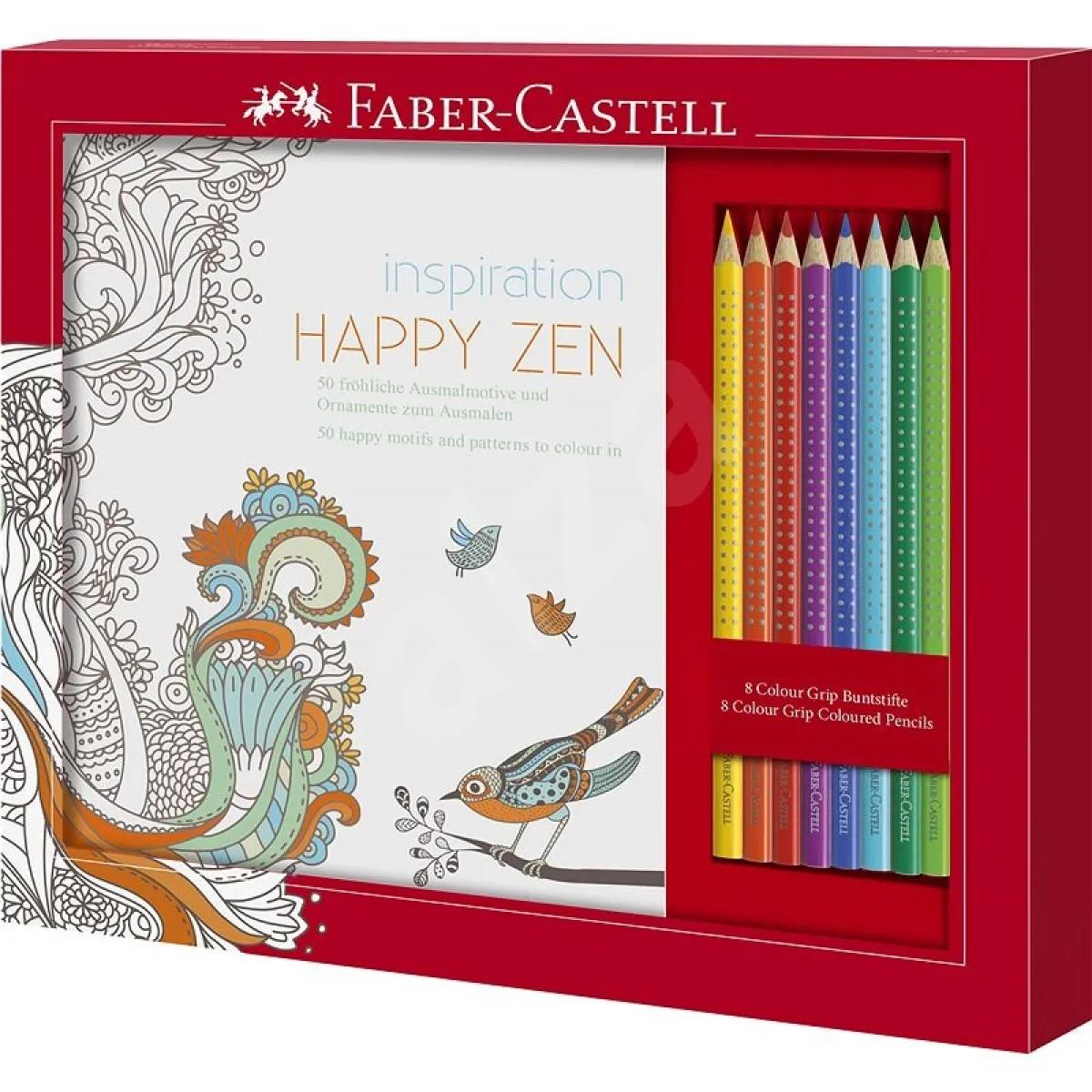 FABER CASTELL drvene bojice  1/8 + BOJANKA HAPPY ZEN 