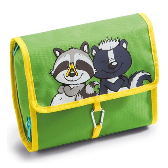 COSMETIC POUCH SKUNK AND RACCOON 21X18CM CLOSED 