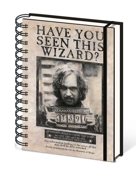 Notes HARRY POTTER WANTED SIRIUS BLACK A5 Wiro Notebook 