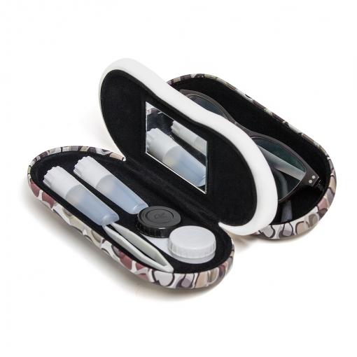 Etui EYEGLASSES  CONTACT LENS CASE TWIN WHITE 