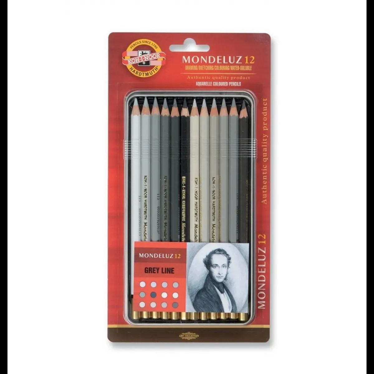 AKVAREL DRVENA BOJA 1/12 MONDELUZ GRAY LINE 3722 