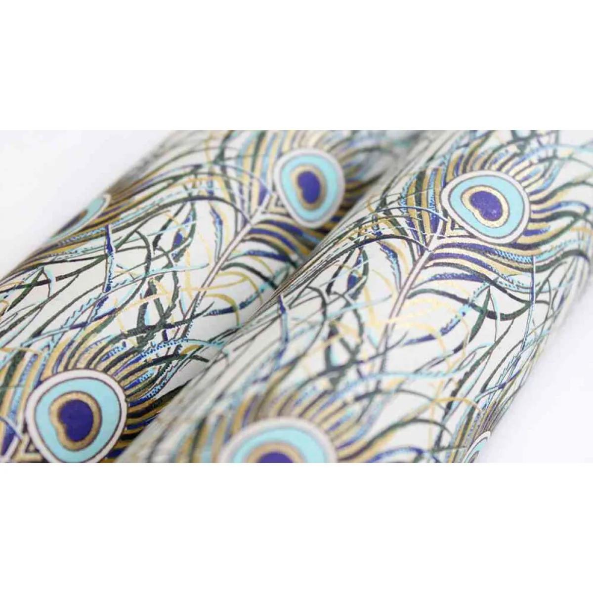 Ukrasni Papir PEACKOCK FEATHERS BLUE 